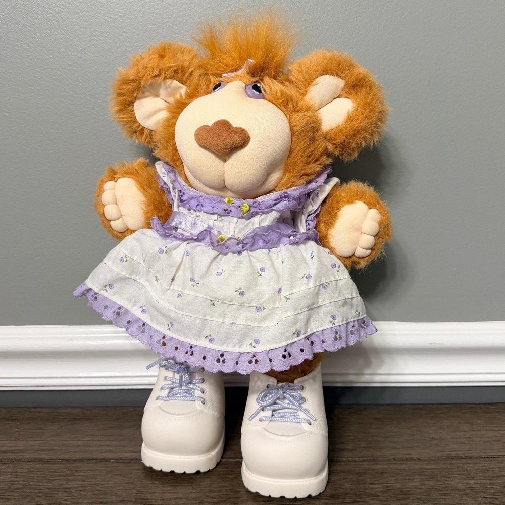 Vintage 1985  Xavier Roberts  Lila Claire Furskins Plush Teddy Bear‎